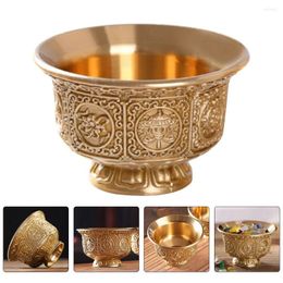 Wine Glasses Delicate Water Cup Copper Buddhism Household Offering Accessory