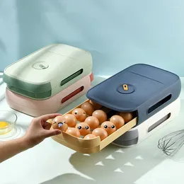 Storage Bottles Drawer Type Egg Box Household Eggs Fresh Keeping Holders Dumpling Case Holder Space-saving Organiser Kitchen