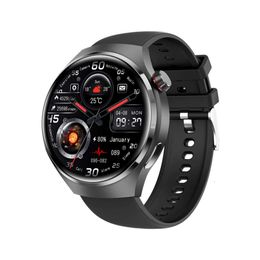 Spor GT4PRO Yuvarlak Ekran Smartwatch Bluetooth Çağrı Su geçirmez Spor Smartwatch Ses Yardımı