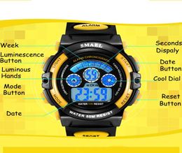 2020 SMAEL Kids Watches Boys Quartz Wristwatches Student Sport Watches 50M Waterproof Alarm Clock 0508 Children Watches LED Digita8512453