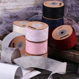 Party Decoration Kewgarden 1.5" 1" 25mm 38mm Embroidered Lace Ribbons DIY Hair Bowknot Accessories Make Sewing Materials Handmade Crafts 10