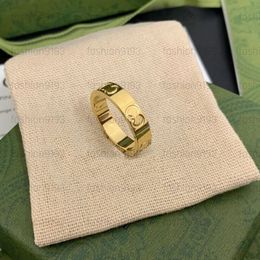 Gold nail ring mens ring rings designer Fashion Titanium Steel Engraved Letter Pattern designer ring engagement ring Size 5-11 rings for women wholesales