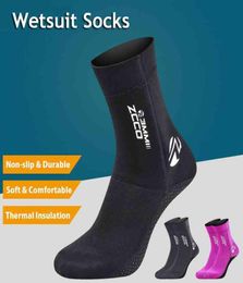1 Pair New 3mm Neoprene Diving Socks Nonslip Adult Warm Patchwork Wetsuit Shoes Diving Surfing Boots for Men Womens Swimming H1207365475