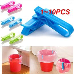 Kitchen Storage 1-10PCS Trash Bag Fixed Clip Food Seal Garbage Can Waste Bin Lock Holder Clips Slip-Proof Plastic Sealing