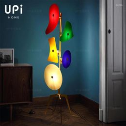 Floor Lamps Creative Art Colourful Acrylic Pieces Led For Living Room Sofa Beside Decorative Standing Lamp Home Decoration