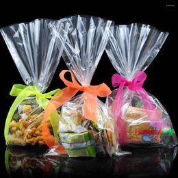 Gift Wrap Pack 100 Pcs Clear For Holding Sweets Cookies Chocolate Favors Candy Cello Bags Wraps