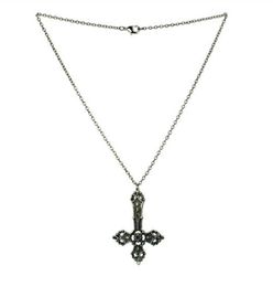 Pendant Necklaces Gothic Inverted Necklace Satanic Crucifix Witchy Charm Goth Punk Statement Jewelry Fashion Women Gift Trend7340362