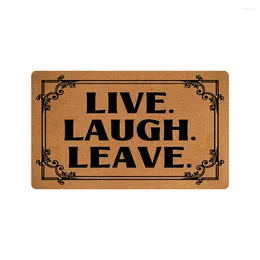 Carpets Drop Funny Door Mats Live Laugh Leave Indoor Outdoor Entrance Decor Doormat Custom Rubber Anti-slip