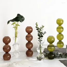 Vases Glass Bubble Ball Plante Vase Creative Nordic Crystal Flower Arrangement Container Home Art Crafts Ornament Decoration
