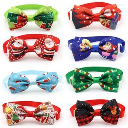 Dog Apparel 50/100pcs Pet Christmas Bow Tie The Cat Collar