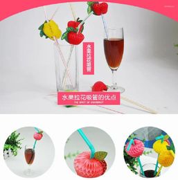 Drinking Straws Disposable Plastic Bar Cocktail Drinks Decoration Colourful Juice KTV Supplies 20pcs