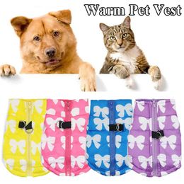 Dog Apparel Winter Jacket Bow Zipper Cotton Coat Waterproof Puppy Clothes Cute Small Warm Pet Supplies