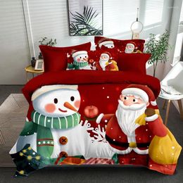 Bedding Sets 3pcs/2pcs Christmas 3D Digital Printing Quilt Cover And Pillowcase Soft Warm Breathable Set HYD88