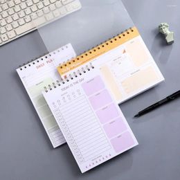 Agenda Book Portable Daily Planner Coil Notebooks To Do List English Schedules Journal Notepad School Office Supplies