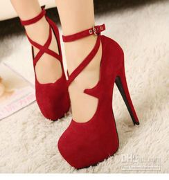 2013 New Red Strappy Heels Pumps Sexy Wedding Club Party Platform High Stiletto Heels Shoes5172902