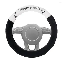 Steering Wheel Covers Fuzzy Cover Unique Panda Cute Nonslip Universal Breathable Auto Steering- Acceesoriess