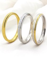 Whole 100PCsLot Women039s Band Rings 4MM Beautiful Stainless Steel Fashion Jewelry Party Gifts Silver Gold Plated Wedding9867101