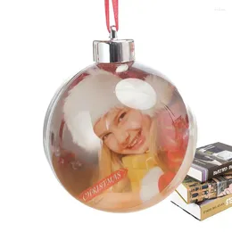 Party Decoration Po Baubles For The Christmas Tree DIY Holiday Valentine Day Decor Transparent Ball Frame Ornament Home