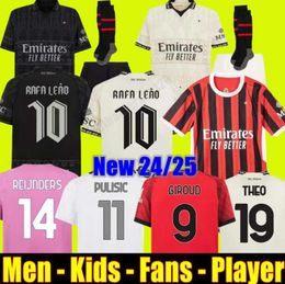 PULISIC 24 25 REIJNDERS Soccer Jerseys GIROUD DE KETELAERE MILaNS Ac RAFA LEAO REBIC Football Shirt Third 3rd Men Kids Kit Uniforms 2023 2024 KOCHE LOFTUS-CHEEK THEO