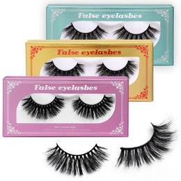 3D Mink Eyelashes Eyelash 3D Eye Makeup Mink False Lashes mjuka naturliga tjocka falska ögonfransar fransar Förlängning Skönhetsverktyg 4Styles gratis gratis skicka