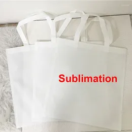 Storage Bags 50pcs/lot Sublimation Shopping Bag Candy Toy Handbag With Thermal Transfer Coating Blank DIY Gift Tote