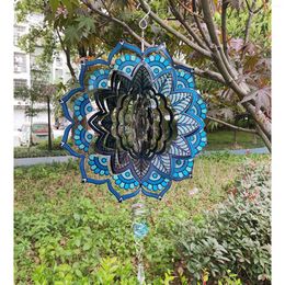 Decorative Figurines Est Arrival Wind Chimes Flower Patterns Pendant Metal Artware Hanging Decorations For Living Room Balcony