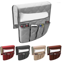 Storage Bags Sofa Armrest Organizer With 5 Pockets And Cup Holder Tray Couch Armchair Hanging Bag For TV Remote Control Cellphone