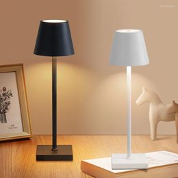 Table Lamps USB Rechargeable LED Lamp Touch Switch Desk Bar Reading Book Night Bedside Lights Decoration For Bedroom