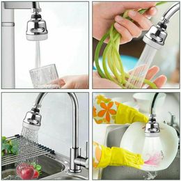 Bathroom Sink Faucets Universal 360° Rotating Faucet Movable Kitchen Tap Head Water Saving Nozzle Sprayer 3-mode Spray