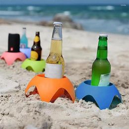 Tea Trays 5 Colours Plastic Beach Cup Holder Outdoor Entertainment Snack Mobile Phone Tray Storage Tool Camping