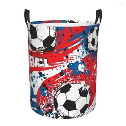 Laundry Bags Waterproof Storage Bag Abstract Football Ball Household Dirty Basket Folding Bucket Clothes Toys Organizer