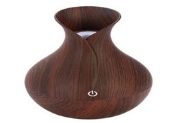 electric humidifier aroma oil diffuser ultrasonic wood grain air humidifier USB mini mist maker LED light for home office3686195