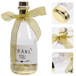 Gift Wrap Small Champagne Bottles With Bows Plastic Party Favour Candy Box Container For Wedding Bridal Baby Shower Birthday