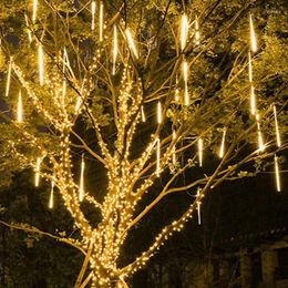 Party Decoration Solar Light Outdoor LED Christmas 2024 30M 8 Pipes Tree Birthday Decorations Waterproof Lamp