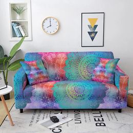Chair Covers Mandala Print Sofa Cover Modern Geometic Pattern Counch Stretch Detachable Protector For Living Room Decoration