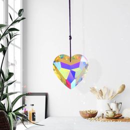 Garden Decorations 45mm Rainbow Prism Pendant DIY Colorful Heart Sun Catcher Versatile Maker Hanging Ornaments For Home Window Wall