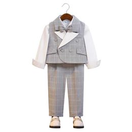 Suits Children Green Wedding Suit Newborn Little Boys 1 Year Birthday Dress Kids Performance Blazer Set For New Year Photograph Suit