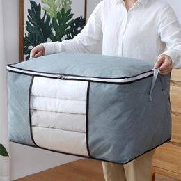 Storage Bags Household Thickened Cotton Quilt Non-Woven Bag Moisture-Proof And Dustproof Moving Luggage Large Capacity Sorting