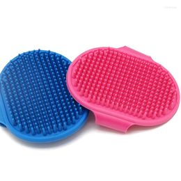 Dog Apparel Small Medium Grooming Bath Brush Soothing Massage Rubber Bristles Comb For Short Haired Dogs Cats Pet Bathing Accessories