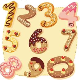Baking Tools 9pcs/pack Numbers Cookie Cutters Stainless Steel Jelly Fondant Decoration Mold Biscuit Cutter Stamp Set Kitchen