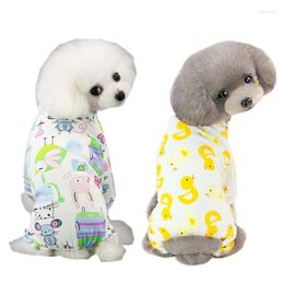 Dog Apparel Cartoon Clothes Duck Shape Pet Gift Puppy Rompers Home Wear All Seasons