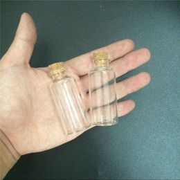 28*65*125mm 25ml Clear Glass Bottles With Cork Small Transparent Mini Empty Bottle Glass Vials Jars 24pcs Free Shipping Lmavi Eawxn