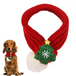 Dog Apparel Puppy Scarf Bandannas Winter Neck Warmer Knitted Plush No Knot Design Create A Christmas Mood For Doll And