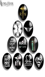 10mm 12mm 14mm 16mm 20mm 25mm 30mm 571 Nurse Round Glass Cabochon Jewellery Finding Fit 18mm Snap Button Charm Bracelet Necklace51429136