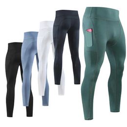 Men's Pants Gym Mens Fitness Running Pants Sports Tight Legs Slow Running Tight Compression Trousers Lycra Sports Pants Y240513