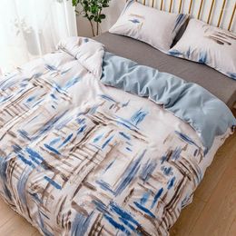 Bedding Sets European American Style Duvet Cover Pillow Case 3pcs Ink Painting Graffiti Set 2/3pcs Contrast Color Quilt