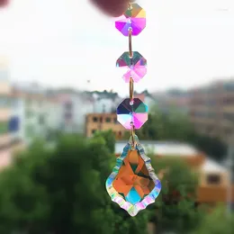 Party Decoration 20pcs/lot 110mm Top Quality AB Color Crystal Octagon Beads With Pendant For Out Door Christmas Tree