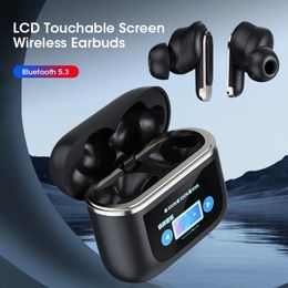 ANC Bluetooth Wireless Headphones For JBL Airpods Pro 2 LED Touch Screen Visible Earphones Active Noise Cancellation Headset TWS Earbuds