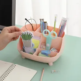 Storage Boxes 6Grid Desk Pencil Box Makeup Drawer Organize Desktop Sundries Large Capac Stationery Organizer Home Office Pen Stand