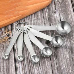 Baking Moulds 2024 6PCS Measuring Spoons Set Stainless Steel Tools For Kitchen Cooking Home Supply Accessories